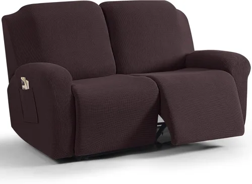 Miniatura 48 de TAOCOCO Funda reclinable de 4 piezas, funda elástica para sofá reclinable de 4 piezas, funda reclinable con 1 asiento, protector suave, fundas