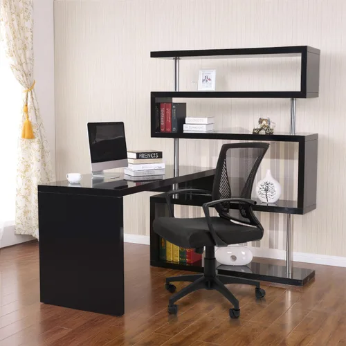 Miniatura 5 de Furmax Silla de oficina ergonómica de escritorio para computadora, silla de malla, respaldo medio, soporte lumbar giratorio con reposabrazos