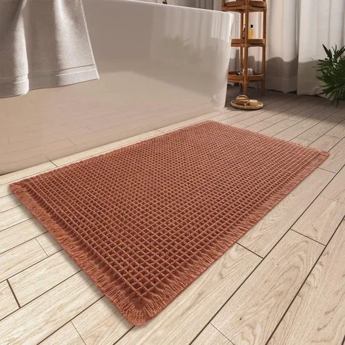 Miniatura 18 de AMOAMI Tapete de baño mejorado con diseño de gofre, súper absorbente, antideslizante, para suelo de baño, lavable a máquina, con borlas, tapetes