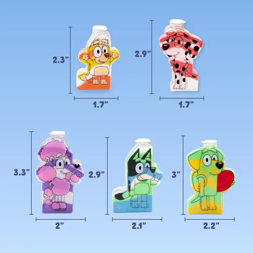Miniatura 6 de Bluey Kit de arte de arena, incluye 5 botellas de arte de arena y 7 arenas de colores, crea tu propio arte de arena, kit de bricolaje, proyecto