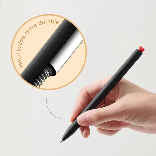 Miniatura 7 de Kaco FIRST Bolígrafos de Gel, Juego de 2 Piezas de Papelería Linda con Diseño de Corazón, Incluyen 4 Recargas Negras Extra de Secado Rápido, 2 blanco