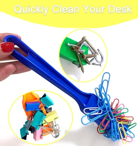 Miniatura 5 de Varitas magnéticas amarillas de bingo de 7.5 pulgadas, herramienta de recolección para clips de papel, clavos, tornillos, alfileres, agujas de coser