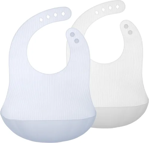 Miniatura 11 de Babero de silicona Olababy Fold N Go con estuche de viaje Diseño ligero alivia las contusiones por presión para bebés y niños pequeños