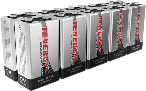 Miniatura 8 de Tenergy Combo: 4pcs 9V 600mAh Li-ion baterías recargables