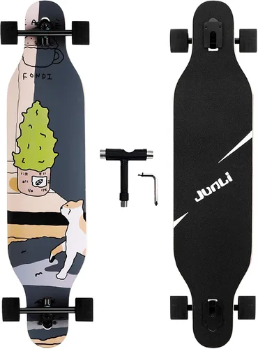 Junli - Patineta Freeride de 41 pulgadas, para skateboarding, estilo libre y pendientes.