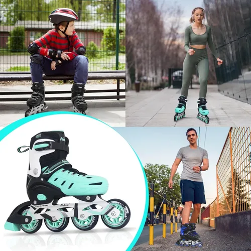 Miniatura 6 de MammyGol - Patines en línea ajustables para adultos, patines seguros y duraderos con ruedas gigantes, patines profesionales de alto rendimiento