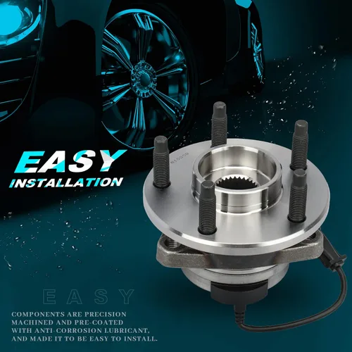 Miniatura 6 de IRONTEK Buje de rueda delantera y conjunto de cojinetes 513214 compatible con Pontiac 05-10 G6, para Chevrolet 04-12 Malibu/08-10 HHR SS/08-10