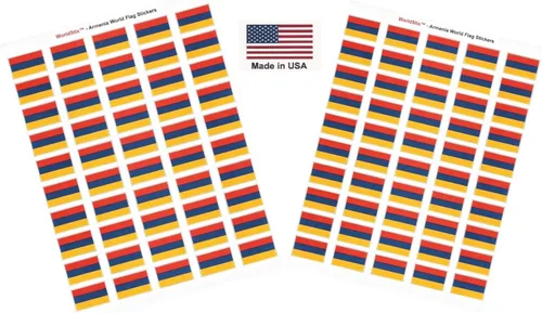 Miniatura 95 de 100 calcomanías de la bandera de Alaska; 1.5" x 1" hechas en Estados Unidos, calcomanías autoadhesivas de la bandera del estado para álbumes
