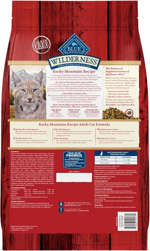 Miniatura 2 de Blue Buffalo Wilderness Alimento seco para gatos adultos, receta de las Montañas Rocosas, receta sin pollo y sin granos hecha con ingredientes
