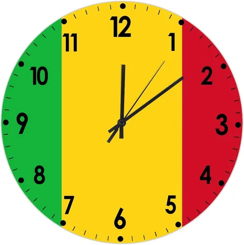 Miniatura 14 de Cheyan Reloj de pared con bandera de Canadá de 12 pulgadas, silencioso, sin tictac, de PVC, funciona con pilas, reloj redondo decorativo, regalo