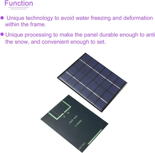 Miniatura 5 de DMiotech Mini célula del panel solar de 6V 2W 5.354 in x 4.331 in para proyecto de energía eléctrica de bricolaje