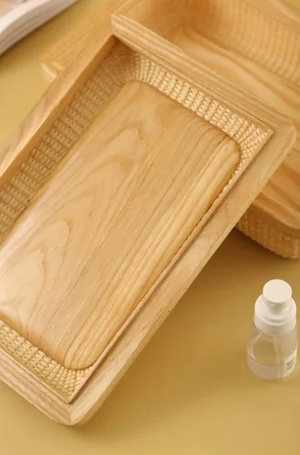 Miniatura 4 de Rectangular con tapa hecha a mano Nantucket cesta bastones de caña finamente tejida para el hogar, cestas de almacenamiento y contenedores Artes