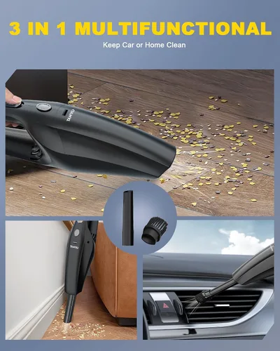 Miniatura 7 de TANYO Aspiradora de mano inalámbrica para automóvil, aspiradora portátil con succión de alta potencia, aspiradora de mano recargable, mini mano