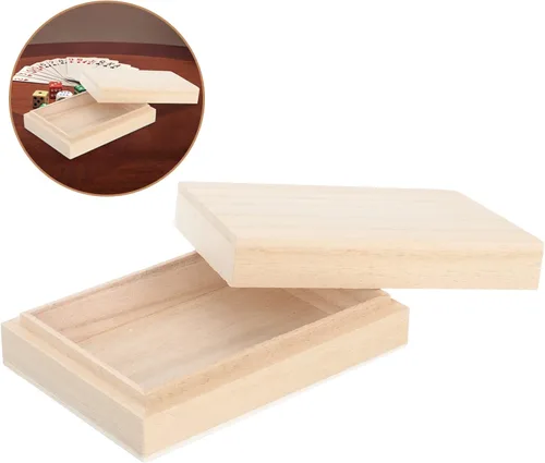 Miniatura 7 de Cabilock Caja de madera Lenormand Deck Display Case Estuche de cubierta de juego Estuche de cubierta Estuche de póker de madera Caja de póquer