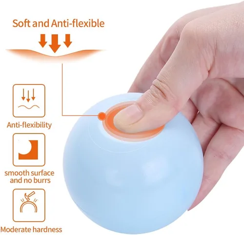 Miniatura 3 de Pelotas de plástico sin ftalatos y BPA de 2.75 pulgadas, a prueba de aplastamiento, juguete divertido con bolsa de almacenamiento para decoración