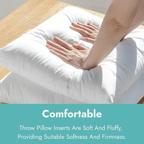 Miniatura 2 de ACCENTHOME Insertos de almohada para exteriores de 18 x 18 pulgadas (paquete de 4) fundas hipoalergénicas impermeables Inserto de almohadas