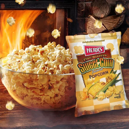 Miniatura 4 de Herr's Palomitas de maíz, sabor a maíz dulce tostado al fuego, 0.875 onzas (paquete de 24 bolsas) - Palomitas de maíz con sabor a maíz dulce