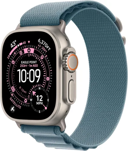 Miniatura 13 de Apple Watch Ultra 3 [GPS + Cellular 49mm] Reloj inteligente para correr y multideporte con funda de titanio resistente con bucle milanés de titanio