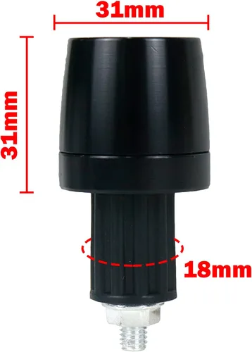 Miniatura 4 de Modengzhe 2 unids motocicleta cónico aluminio manillar extremo tapa 0.709 in Insertar diámetro barra extremo enchufe (negro)