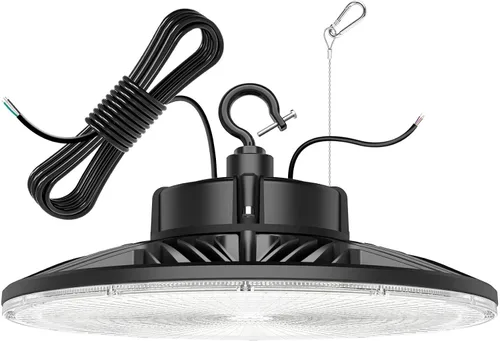 Miniatura 18 de Luz LED de alta bahía de 240W, AC100-277V 33,600LM 0-10V regulable (equivalente a 1200W HID/HPS) UL listado IP65 impermeable 5000K UFO LED luces