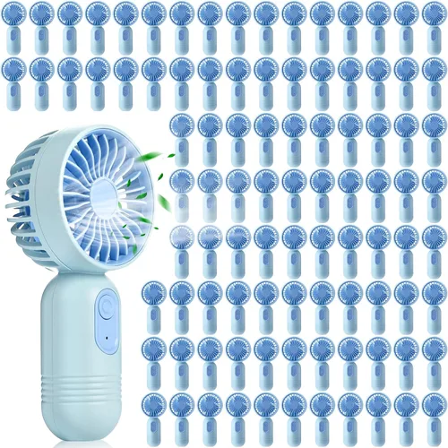 Miniatura 13 de Rossesay Miniventilador portátil a granel, lindo ventilador de mano ligero, pequeño ventilador personal de mano y pestañas de 3 velocidades