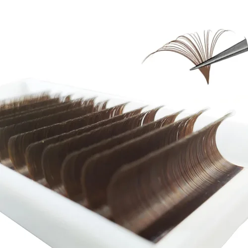 Miniatura 19 de CoMango Easy Fan - Extensiones de pestañas rizadas C/D de 0.05/0.003 in, pestañas de volumen que florecen automáticamente, color negro mate 2D-20D