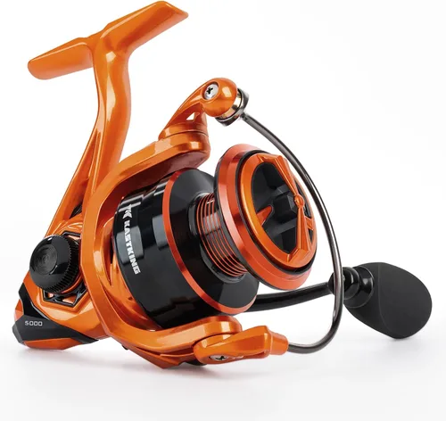 Miniatura 8 de KastKing Carrete de pesca giratorio Lethal Blaze, arrastre máximo de 17.6 libras, relación de engranaje 5.2:1, carrete giratorio ultra suave de agua