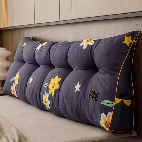 Miniatura 14 de Funda de almohada triangular grande para cabecero tamaño Queen, cojín para cabecero y respaldo, soporte de posicionamiento, almohada de descanso