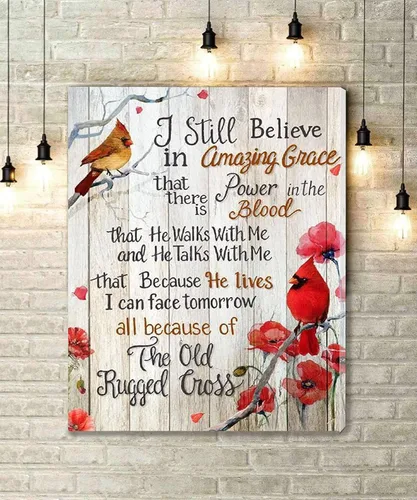 Miniatura 10 de KEJPU Lienzo decorativo para pared, lienzo cardenal When Someone We Love Is In Heaven, estilo de madera para sala de estar, oficina, decoración