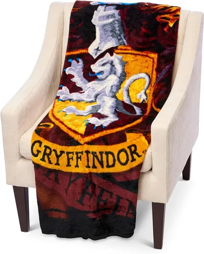 Miniatura 5 de Northwest Manta de micro Raschel de Harry Potter, ligera y transpirable para sofá, acogedora para todas las estaciones, 46 x 60 pulgadas, bandera