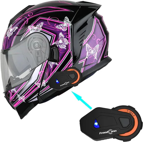 Miniatura 9 de 1Storm Casco modular de motocicleta para calle con doble visera abatible, protección solar de cara completa HJK920