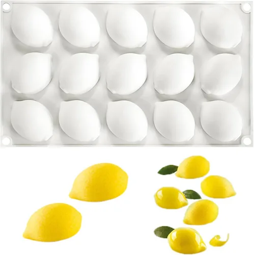 Miniatura 8 de Juego de 2 moldes de silicona para frutas, molde pequeño para decoración de pasteles, chocolate, dulces, resina, arcilla, mini molde de sandía