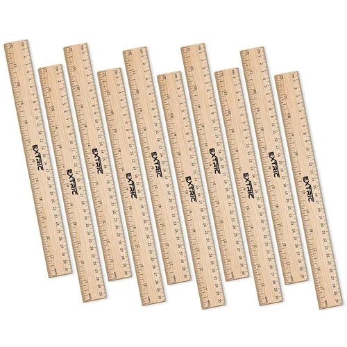 Miniatura 10 de Reglas de 12 pulgadas, reglas a granel para el aula, regla de madera para niños, paquete de 25 unidades, ideal para la escuela, aula, medidas