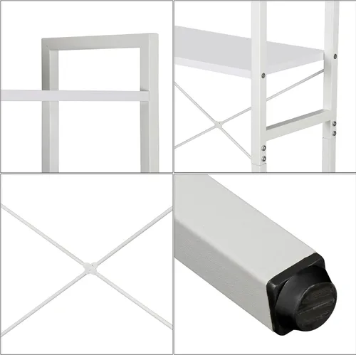 Miniatura 6 de SUPER DEAL Estante de almacenamiento sobre el inodoro, organizador de baño de 3 niveles, estante de madera, color blanco