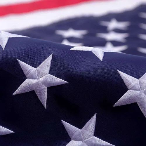 Miniatura 3 de Banderas estadounidenses para exteriores de 2 x 3 pies, bandera estadounidense para exteriores con estrellas bordadas y tiras cosidas, banderas