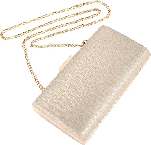 Miniatura 5 de Rucavono Monederos de mano para mujer, bolsos de mano dorados, bolsos de noche, bolsos clásicos de boda, fiesta, novia, baile de graduación, bolso