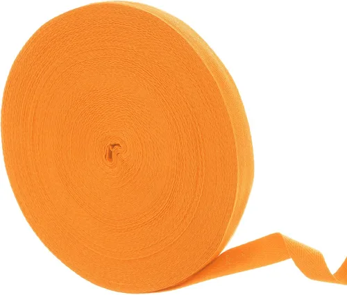 Miniatura 83 de uxcell Cinta de sarga de algodón de 50 yardas, cinta de espiga de 3/8 pulgadas para coser ropa, manualidades (azul)