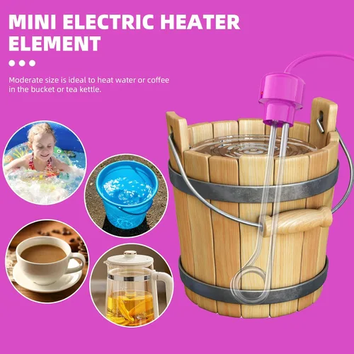 Miniatura 3 de Calentador de agua de inmersión de 1200 W, calentador de agua de cubo de acero inoxidable 304, calentamiento rápido para bañera, agua de piscina