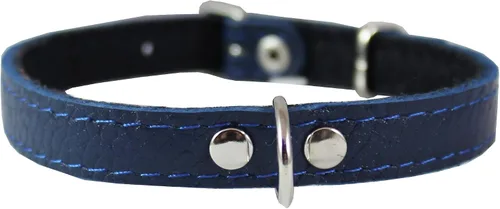 Miniatura 2 de Azul Piel Auténtica fieltro Perro acolchado cuello 13" x1/2" Amplia Fits 9"-12" de cuello, Chihuahua, Yorkshire Terrier Cachorros
