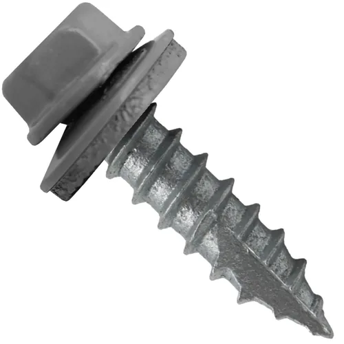 Miniatura 7 de HERR #14 CHARCOAL Tornillo de techo de chapa metálica de cabeza hexagonal: 250 tornillos x 1