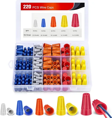 Miniatura 15 de Nilight Kit surtido de terminales aislados con grifo T y cable sin soldadura de empalme rápido, 100 unidades 22-18 18-14 12-10 AWG T Tap 100