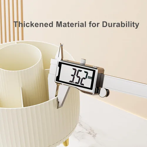 Miniatura 5 de Organizador de brochas de maquillaje giratorio de 360 grados, diseño desmontable, 5 ranuras, para cosméticos y lápices, organizador para escritorio
