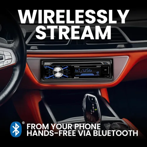Miniatura 4 de BOSS Audio Systems 508UAB Estéreo para Auto - Single DIN, Bluetooth, Reproductor de CD, Receptor de Radio AM/FM, Entrada Auxiliar, USB, Micrófono