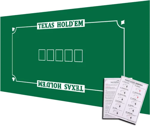 GSE Games & Sports Expert 36" x 72" Casino Layout Felt, Professional Casino Tabletop Mat for Parties, Casino Poker Game Night