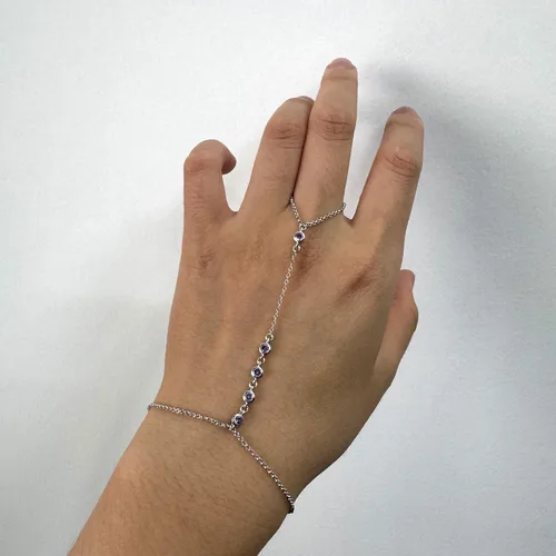Miniatura 140 de Pulsera de plata de ley 925 para mujer, pulsera de mano para mujer, pulseras esclavas de 7 a 9 pulgadas ajustable