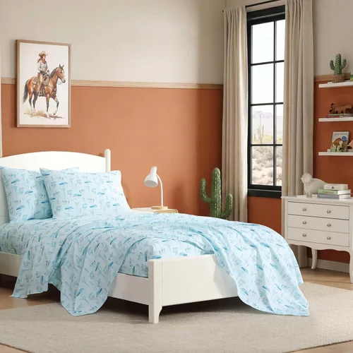 Miniatura 35 de Wrangler - Juego de sábanas tamaño Queen, ropa de cama ultrasuave y ligera, ligera para comodidad durante todo el año, bolsillos profundos, sábanas