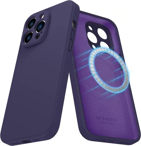 Miniatura 24 de Funda de silicona con soporte para iPhone 17 Pro [compatible con MagSafe] [Protección completa de la cámara] (6.3 pulgadas 2025), fundas de teléfono