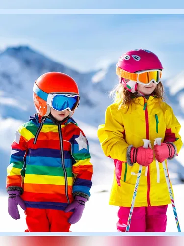 Miniatura 4 de SATINIOR 2 pares de guantes de nieve para niñas, guantes de esquí impermeables de invierno, guantes cálidos para niños