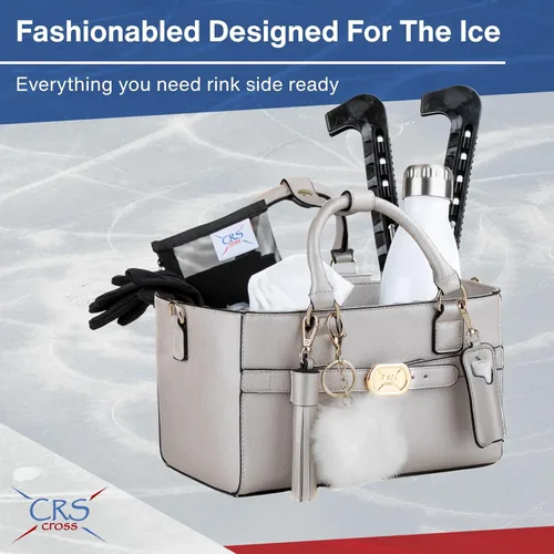 Miniatura 165 de CRS Cross Rink Side Tote. Ice Skating Accessory Bag-Figure Skating, Roller, Inline Skaters, Dance, Cheer.Organizes Guards Water Bottle Phone