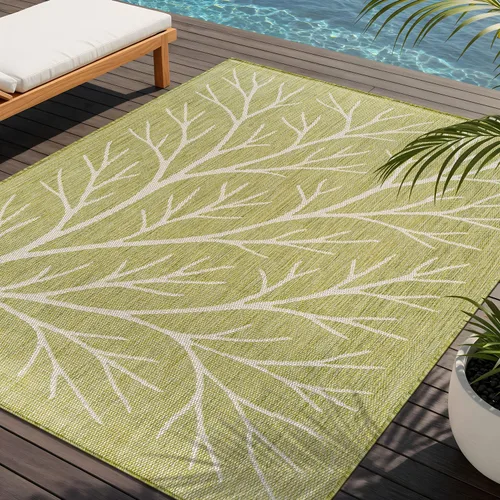 Miniatura 24 de Alfombra Lavable para Interiores y Exteriores 8x10 Resistente a la Intemperie Alfombras de Área Modernas de Yute Sólido para Porche Terraza Balcón